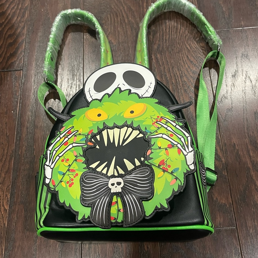 Loungefly Disney The Nightmare Before Christmas Jack Skellington Wreath Backpack